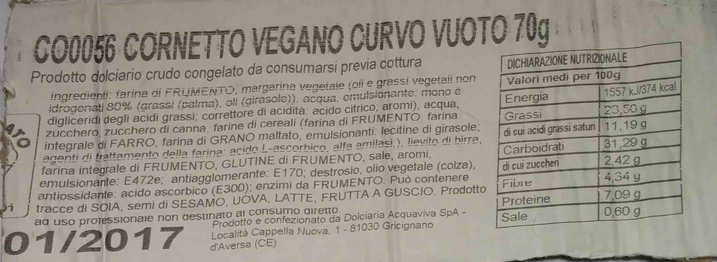 ingredienti cornetto San Vito