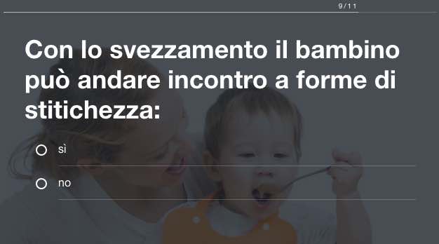 Test svezzamento stitichezza