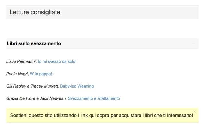 Esempio di pagina con link affiliati