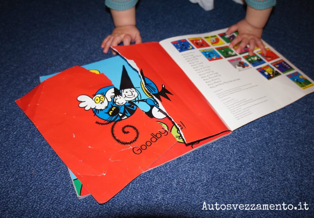 Aggiustare i libri per bambini: una pagina strappata – svezzamento