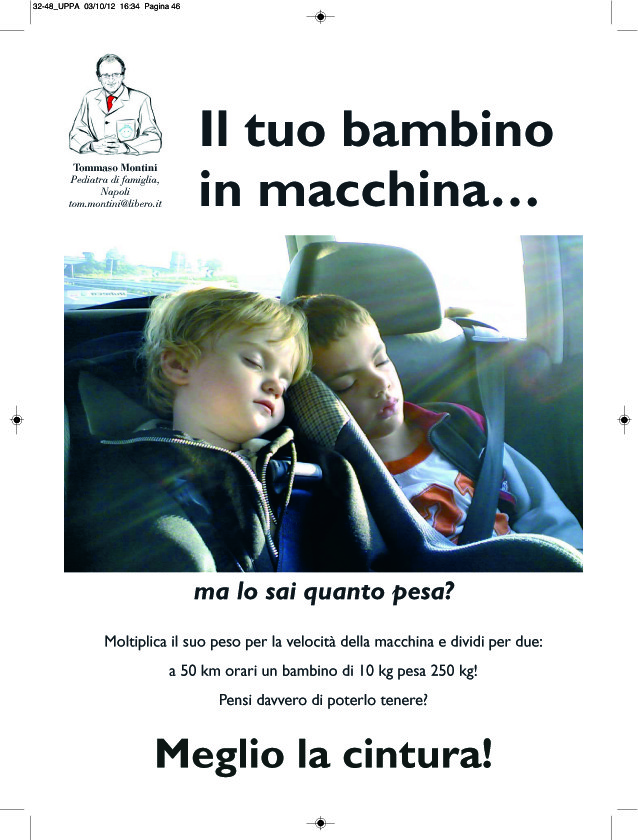 cintura di sicurezza bambino decelerazione improvvisa