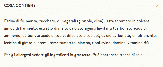 Biscotti plasmon ingredienti