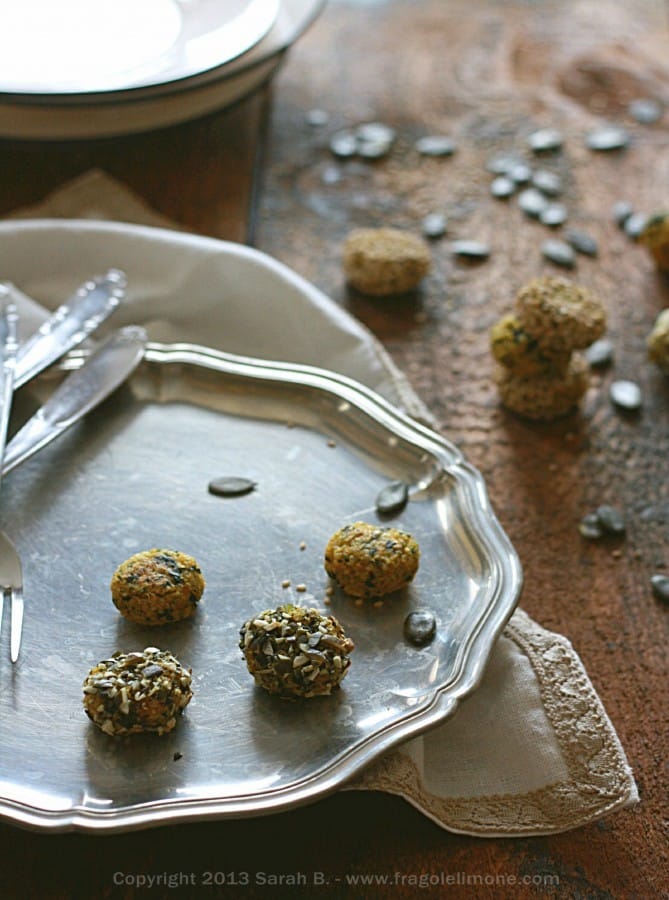 polpette, quinoa, spinaci, zucca, semi, svezzamento, autosvezzamento